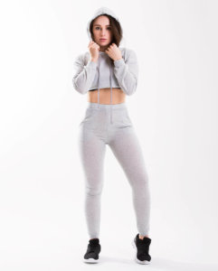 Womens-Gray-sweatsuit